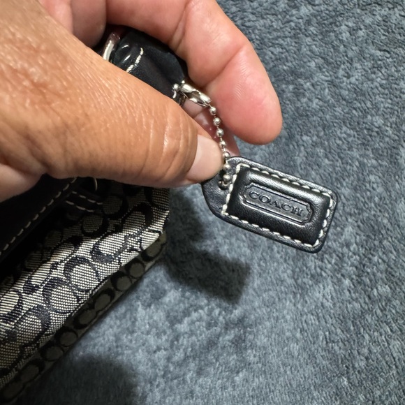 Coach Black and Gray Signature Shoulder Bag - Picture 11 of 14